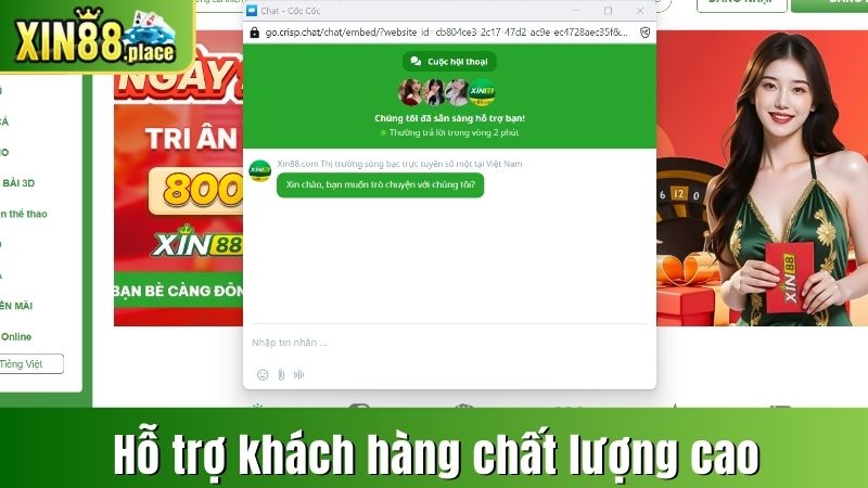 Hỗ trợ khách hàng chất lượng cao